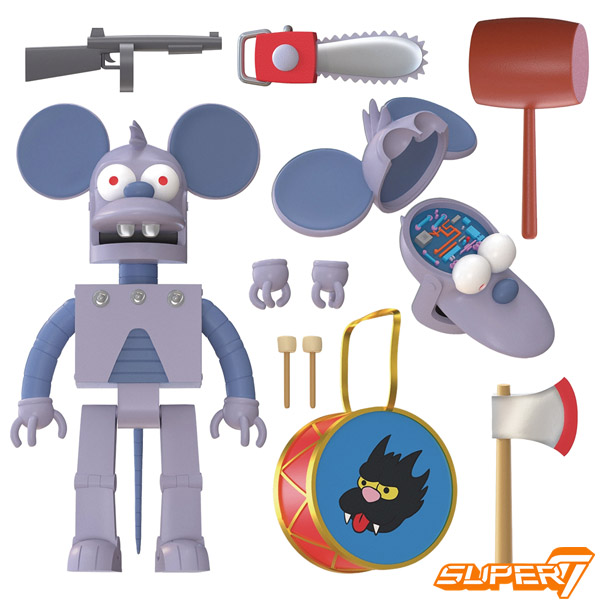 Super 7 The Simpsons ULTIMATES! Robot Itchy Action Figure